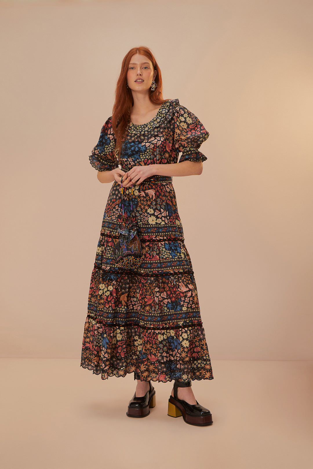 Jujus Garden Black Maxi Dress
