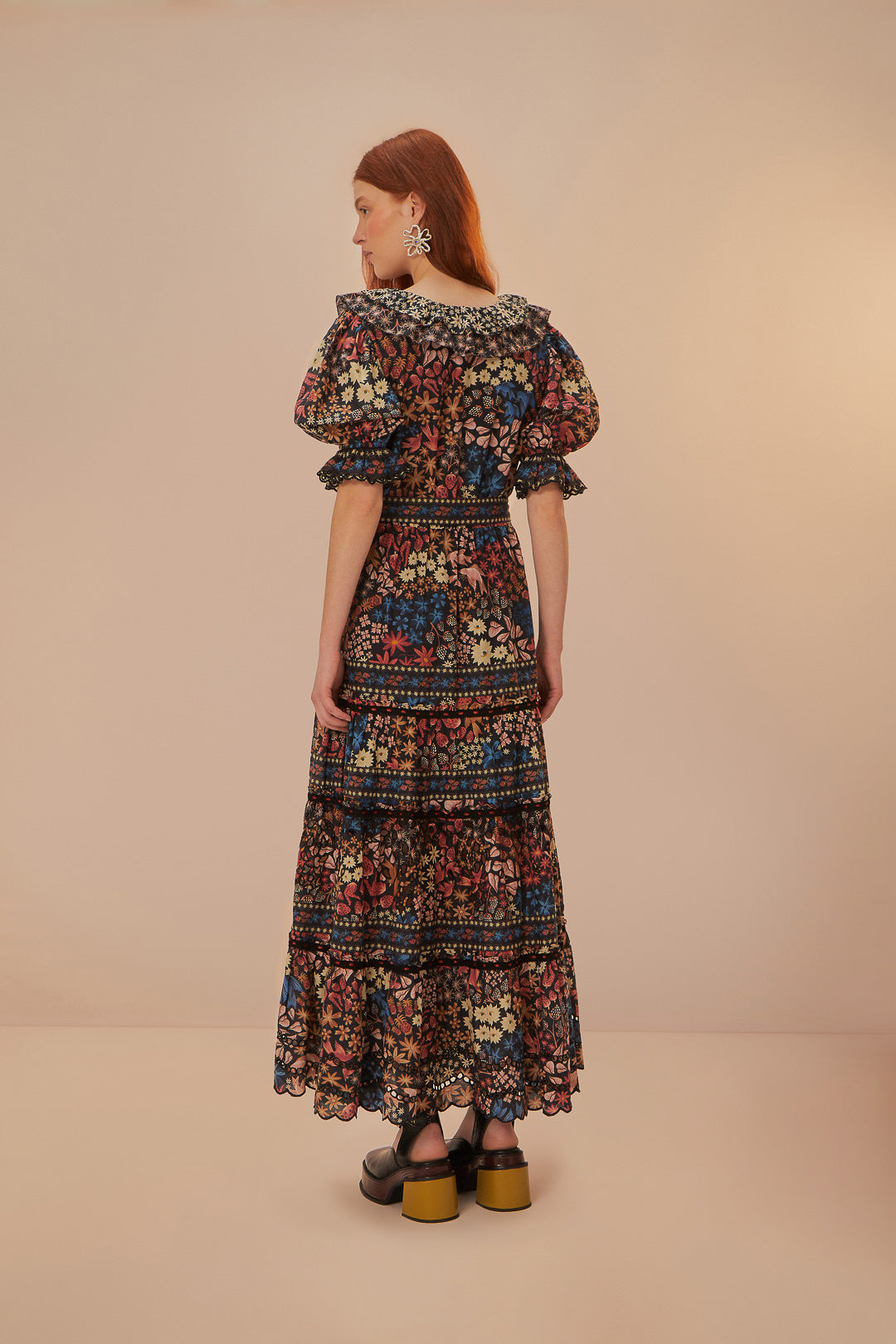Jujus Garden Black Maxi Dress