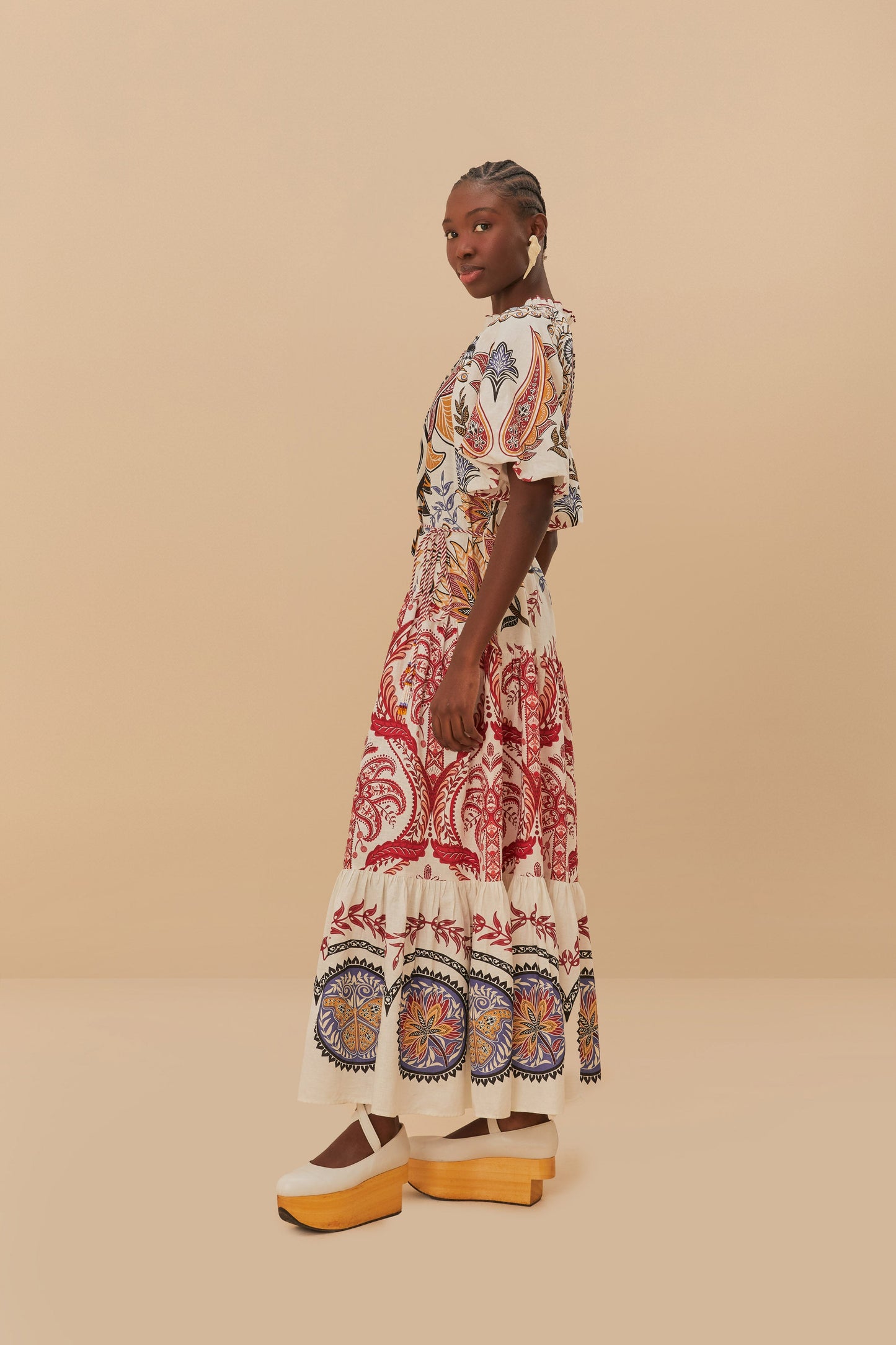 Tropical Camafeu Boho Glam LENZING™ ECOVERO™ Euroflax™ Maxi Dress