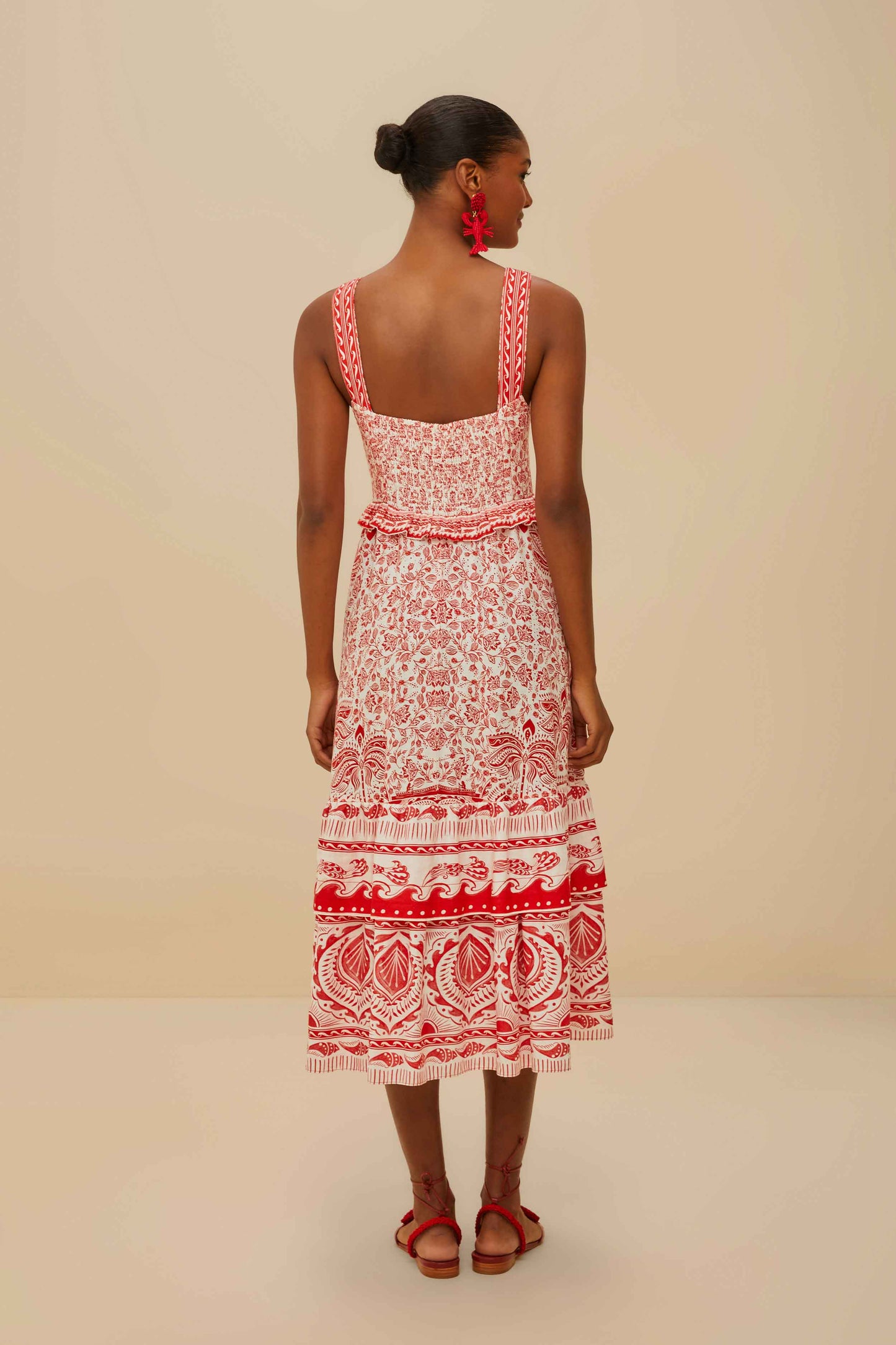River Ride Red Midi Dress