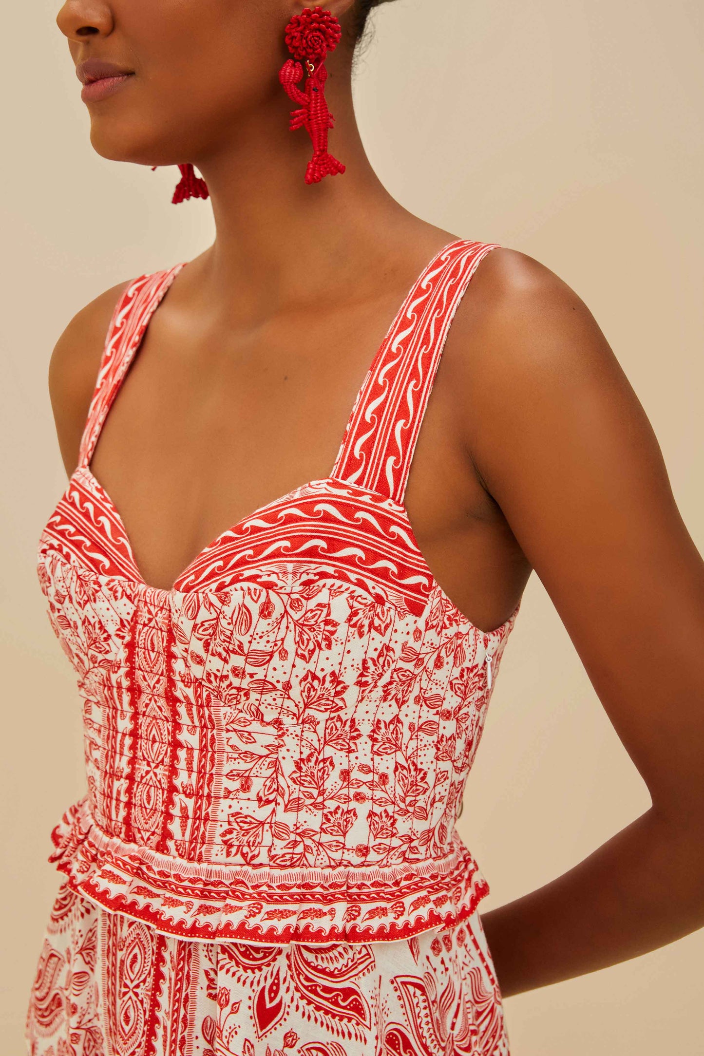River Ride Red Midi Dress