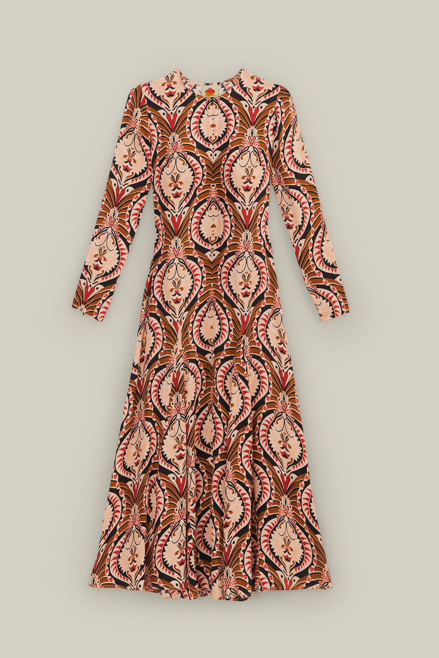Pineapple Jewelry Multicolor Midi Dress