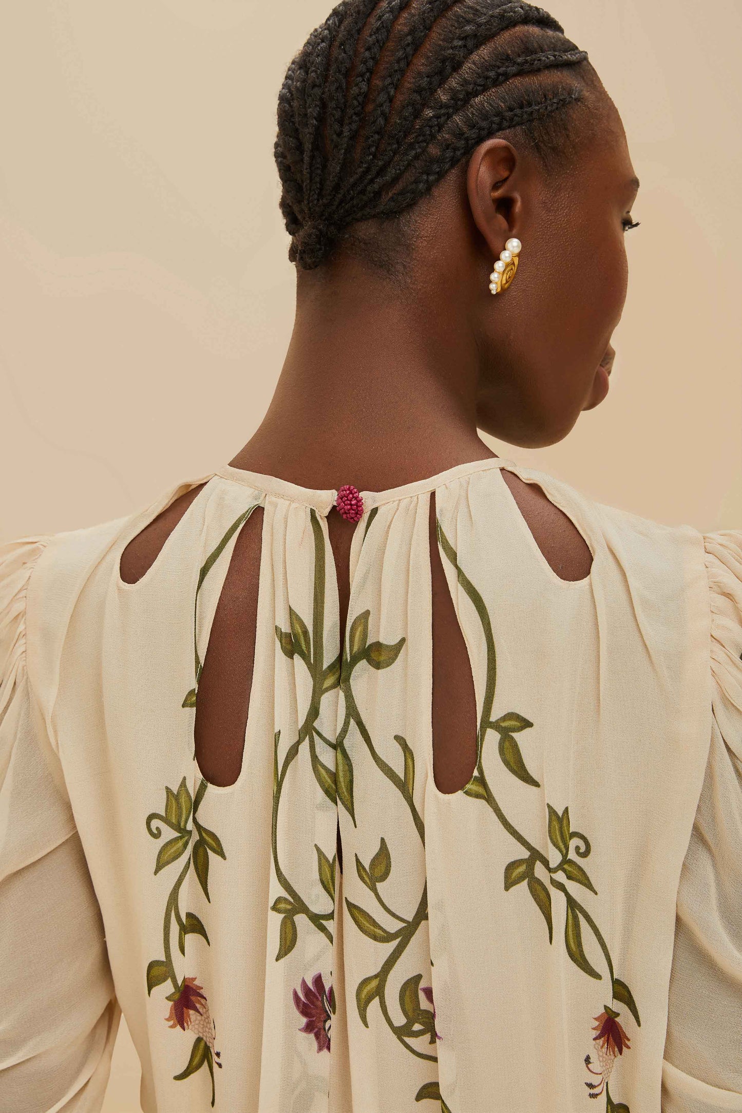 Romantic Nature Multicolor Long Sleeve Maxi Dress