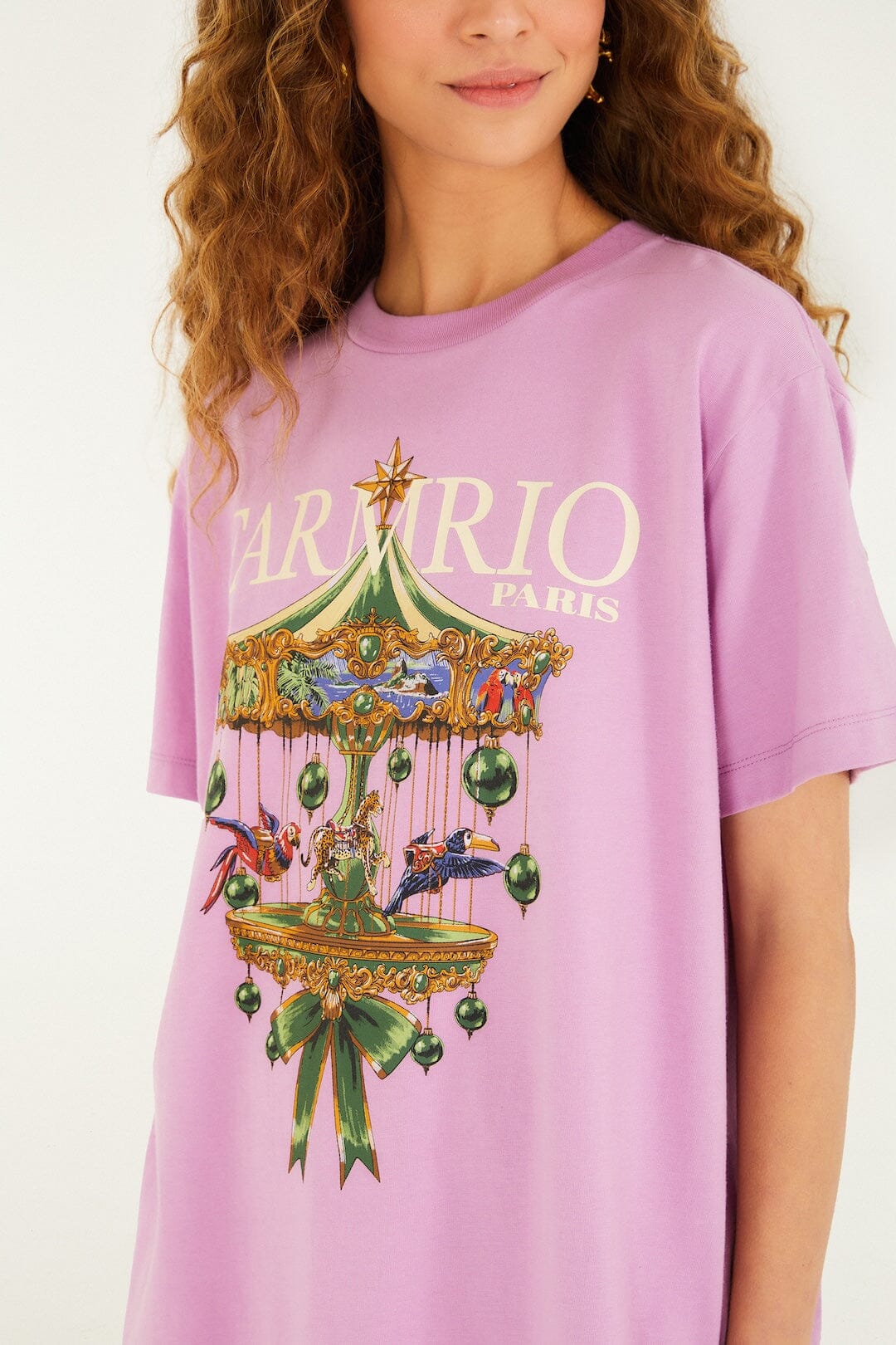 Lilac Paris Carousel Organic Cotton T-Shirt