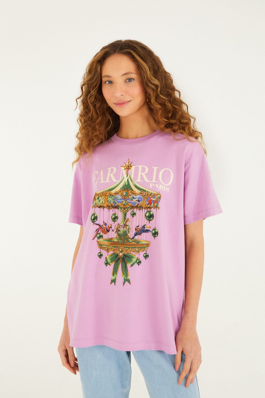 Lilac Paris Carousel Organic Cotton T-Shirt